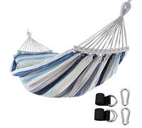 yourGEAR Bali XL Hamac avec coussin, 240 kg, certifié TÜV, 240 x 120 cm, émeraude ou aqua, hamac à barres en coton, avec kit de fixation