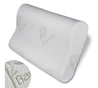 Yourgear Oreiller en mousse à mémoire de forme en bambou 60 x 35 x 11,5 cm Coussin anti-ronflement avec mousse visco-élastique et housse hypoallergénique