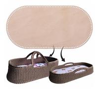 YourHobbyTools Base Ovale en Bois pour Panier Moïse au Crochet, Fond pour Couffin au Crochet, Trous de 10 mm, 80x40cm