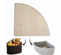 YourHobbyTools Plancher en bois de 6 mm d'épaisseur en forme de quart de cercle (forme d'angle) pour panier à crochet, base pour travaux au crochet (trous de 8 mm, 40 cm)