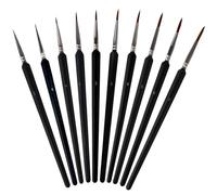 YOURKAY 10 Pièces Pinceau Fin, Pinceaux pour Peinture Huile, Aquarelle, Dessin de Modèles Réduits