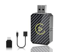 YOURKAY Carplay sans Fil, Adaptateur USB A à C pour Voiture, Lecteur A-pple Carplay sans Fil, Adaptateur sans Fil Carplay 2-en-1, Plug and Play, Fonctionne avec iPhone iOS 10+ et Android 11+