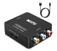 YOURKAY Convertisseur HDMI vers AV - Adaptateur RCA avec Câble USB, 1080P Mini Composite CVBS Convertisseur Vidéo-Audio