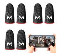 YOURKAY Gaming Finger Caps, 6 pièces Finger Sleeves Gaming, bouchons pour doigts de jeu, écran tactile, résistants à la transpiration et respirants en fibre d'argent, adaptés à tous les appareils à