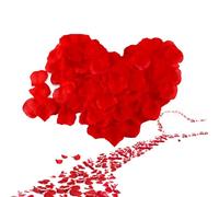 YOURKAY Lot de 1200 pétales de rose artificiels - Fleurs en soie rouge pour Saint-Valentin, mariage, anniversaire - Décoration de table romantique et décoration d'intérieur - Feuilles artificielles de