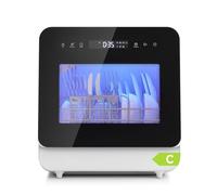 YOURLITE Mini Lave Vaisselle avec 3 Couverts, Lave-Vaisselle de Table avec 7 Programmes,5L,Double Alimentation en eau,Commande Tactile,Départ Différé, Affichage LED,Pour Appartements,Camping-cars,Noir