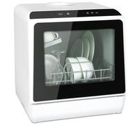 YOURLITE Mini Lave-Vaisselle de table, 5+1 Programmes de lavage, Réservoir 5L ou Branchement Robinet - Sans Installation, Commande Tactile, Grand écran, Convient aux camping-cars et aux appartements