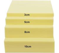 YOUROU 3/5/8/10cm Rembourrage en Mousse 35D Haute Densité,Jaune Mousse d'Ameublement de Rechange pour Coussin de Canapé,Bancs,Chaises,Matelas (Épaisseur 10cm-100x35cm)
