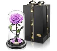 YourRoses® Véritable rose de qualité supérieure dans un verre avec une magnifique boîte cadeau | Longue durée de vie et cadeau élégant comme preuve d'amour | Un cadeau du cœur