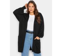 Yours Curve Yours Curve Black Balloon Sleeve Fine Knit Cardigan