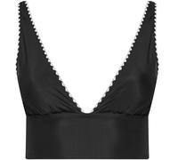 Yours Curve Yours Curve Black Blanket Stitch Plunge Bikini Top