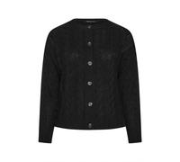 Yours Curve Yours Curve Black Cropped Cable Knit Cardigan