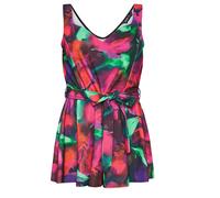 Yours Curve Yours Curve Black Floral Cold Shoulder Wrap Top