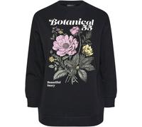 Yours Curve Yours Curve Black Floral Crew Neck Sweatshirt