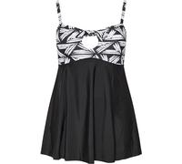 Yours Curve Yours Curve Black Knot Front Bandeau Swim Dress
