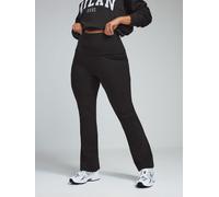 Yours Curve Yours Curve Black Limited Collection Fold Over Kick Flare Leggings