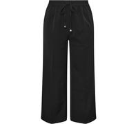 Yours Curve Yours Curve Black Pull On Seam Front Woven Wide Leg Trousers