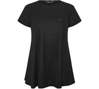 Yours Curve Yours Curve Black Soft Touch Ribbed Swing Top