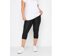 Yours Curve Yours Curve Black Soft Touch Stretch Cropped Leggings