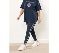 Yours Curve Yours Curve Blue Active Side Stripe Leggings