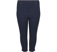 Yours Curve Yours Curve Blue Bengaline Cropped Stetch Pull-Ons Trousers