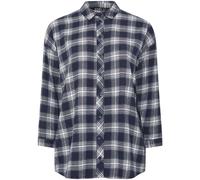 Yours Curve Yours Curve Blue Oversized Check Shirt Blue 18