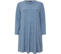 Yours Curve Yours Curve Blue Soft Touch Pocket Dress Blue 18