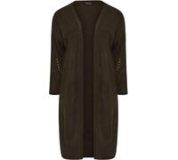 Yours Curve Yours Curve Brown Chocolate Maxi Cardigan