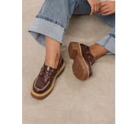 Yours Curve Yours Curve Brown Extra Wide Fit Chunky Lace Up Boat Shoes Brown 9 EU 42