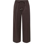 Yours Curve Yours Curve Brown Pull On Seam Front Woven Wide Leg Trousers