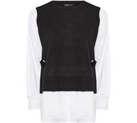 Yours Curve Yours Curve Chemise à manches longues 2 en 1 Noir EU 46-48 (UK 18-20)