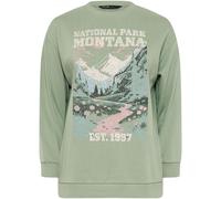 Yours Curve Yours Curve Green Mountain Scene Sweatshirt