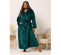 Yours Curve Yours Curve Green Super Luxe Shawl Maxi Robe Green 46