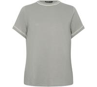 Yours Curve Yours Curve Grey 100% Cotton Pearl Trim T-Shirt