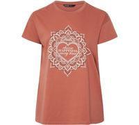 Yours Curve Yours Curve Orange Happiness Placement T-Shirt