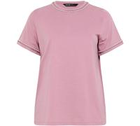 Yours Curve Yours Curve Pink Pearl Trim T-Shirt