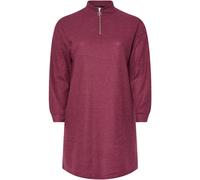 Yours Curve Yours Curve Pink Ribbed Soft Zip Neck Jumper Dress Pink 54