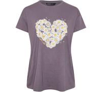 Yours Curve Yours Curve Purple Printed T-Shirt