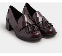 Yours Curve Yours Curve Red Extra Wide Fit Extra Wide Fit Heeled Tassel Loafers Red 7 EU 40