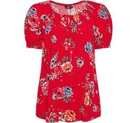 Yours Curve Yours Curve Red Floral Print Top