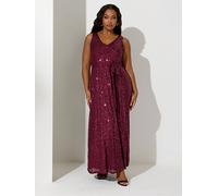 Yours Curve Yours Curve Red London Sequin V-Neck Maxi Dress Red 20