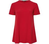 Yours Curve Yours Curve Red Ribbed Swing T-Shirt