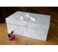 Yours To Keep Grande boîte de rangement faite à la main pour robe de mariée (feuille de scandi) 75 cm x 50 cm x 30 cm Pour robe de mariée Protection Conservation Fabriqué au Royaume-Uni Matériaux pH