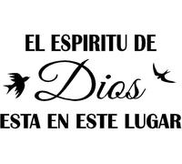 Yoursidecal Stickers muraux espagnols à décoller et coller decorativo para pared EL ESPIRITU DE dios ESTA EN este lugar