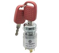 yourSwitch 205 018 02 Interrupteur d'allumage 12 V avec jeu de clés 41607 compatible avec Same Deutz Fahr 0.015.0485.4