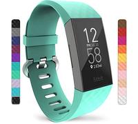 Yousave Accessoires Bracelet Compatible pour FitBit Charge 3 / Fitbit Charge 4, Bracelet De Rechange FitBit Charge 3 / Fitbit Charge 4, Sangle De Sport Remplacement - Grand - Menthe Verte
