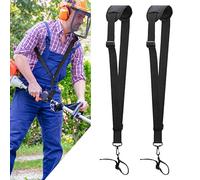 YOUSHARES 2 Sangles d'épaule Réglables - Harnais pour Débroussailleuse pour Tondeuse à Gazon avec Ceinture en Nylon Durable pourJardinage pour Débroussailleuse KM, STIHL FS (Noir)