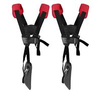 YOUSHARES 2 Sangles d'épaule réglables inclus -Harnais pour Débroussailleuse pour Tondeuse à gazon avec Ceinture en Nylon, pour Débroussailleuse pour Débroussailleuse KM, STIHL FS (Rouge foncé)