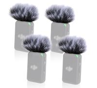 YOUSHARES 4 Pièces Bonnette Micro Anti Vent Adapté à DJI Mic Lavalier sans Fil, Mousse Micro en Fourrure Anti Pop Professionel Filtre en Fourrure Compatible avec DJI Mic Lavalier sans Fil