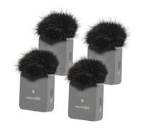 YOUSHARES 4 Pièces Bonnette Micro Anti Vent Adapté à Rode Wireless GO II/Wireless Me/Pro Système de Microphone sans Fil Lavalier, Mousse Micro en Fourrure Filtre Anti Pop pour Wireless GO 2